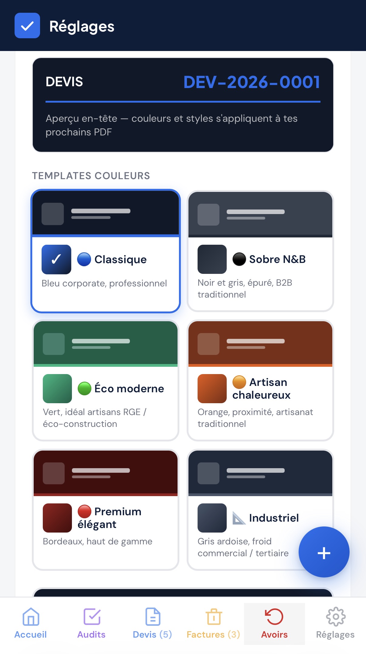 Templates PDF BatCheck